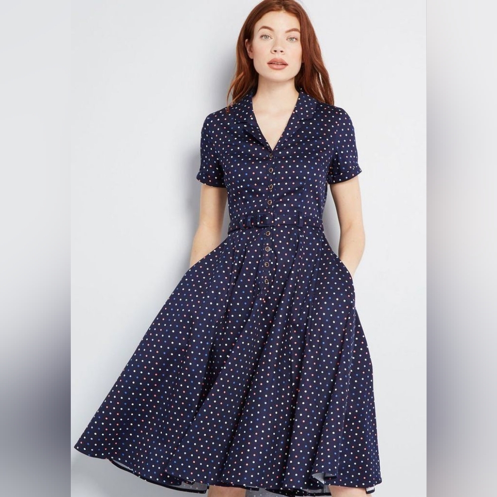 Collectif x ModCloth Polka Dot Dress
